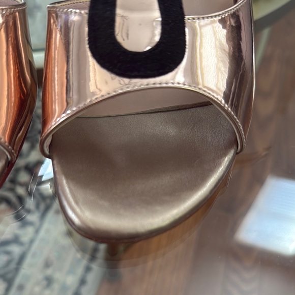 Comme Il Faut Buenos Aires Argentine Tango Elegant Rose Gold Black Heels Shoes - Picture 4 of 12